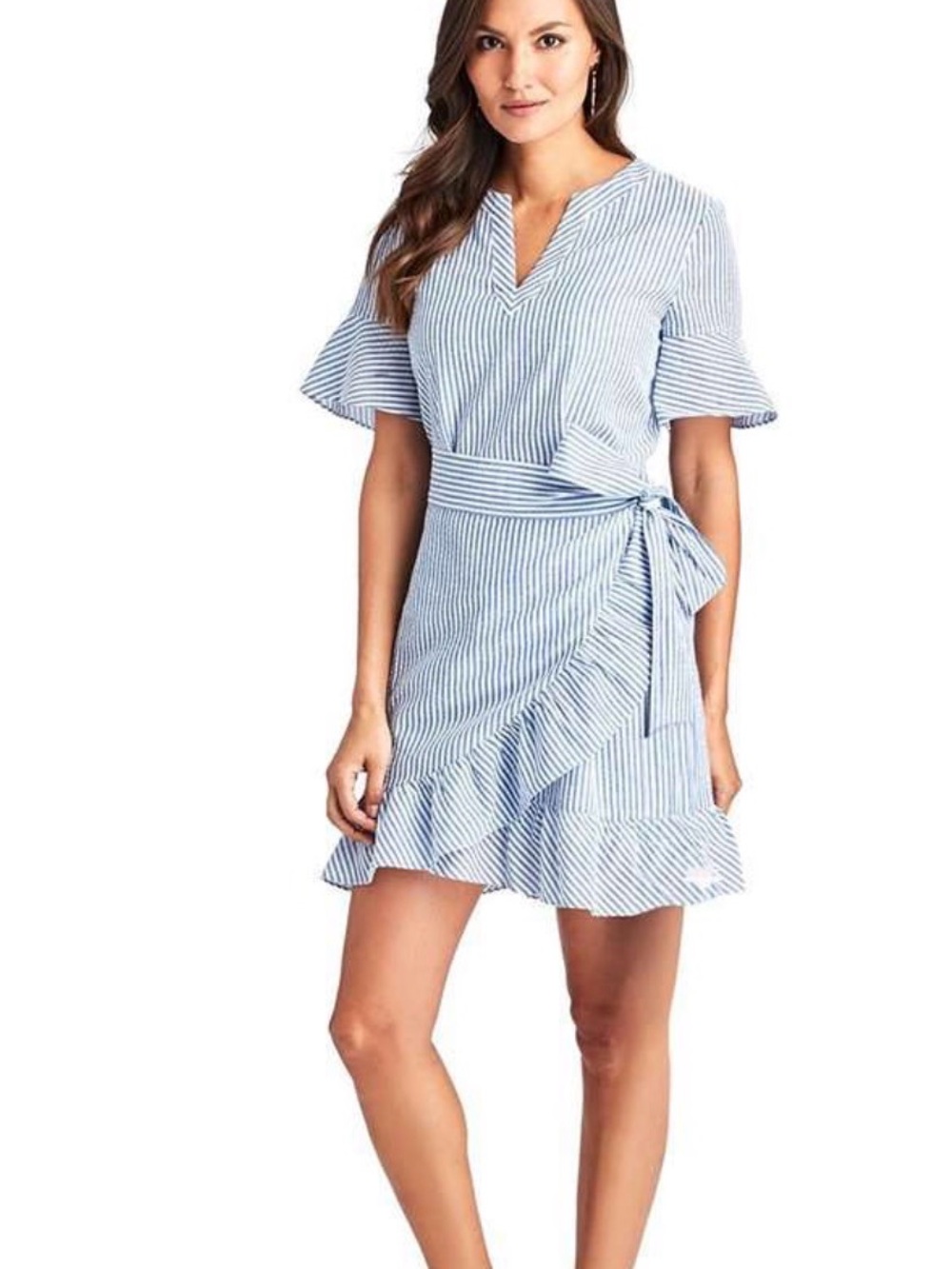 Vineyard Vines Seersucker Wrap Dress